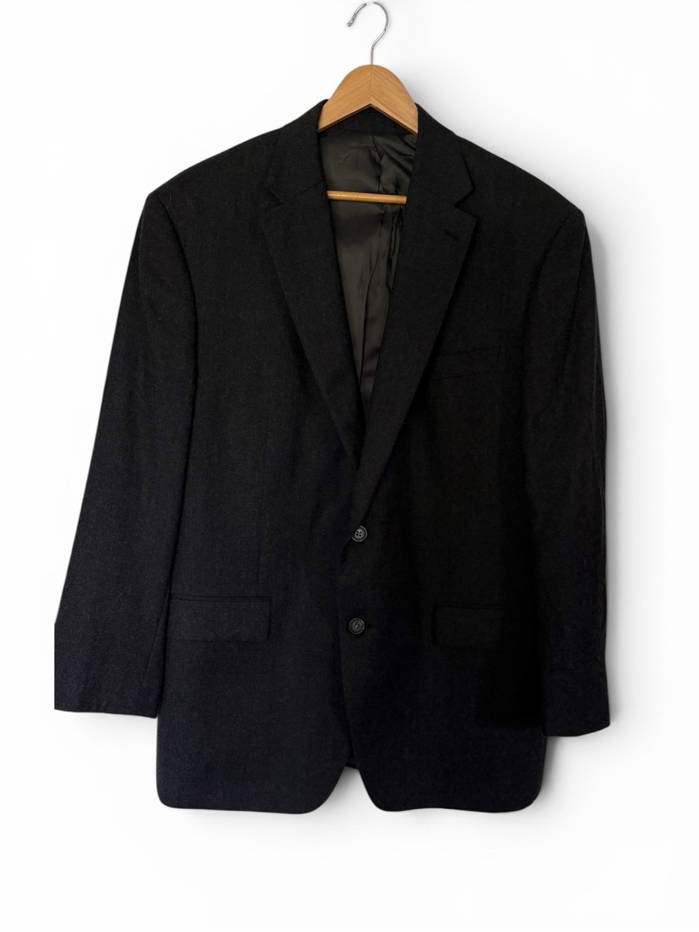 Lauren Ralph Lauren Men’s Charcoal 100% Wool Two-Button Notch Lapel Blazer 46R - Picture 5 of 7